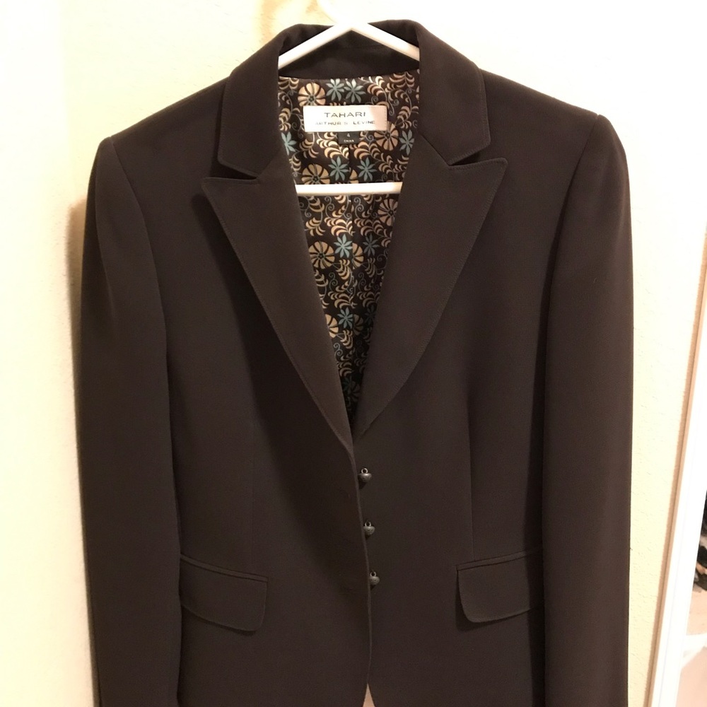 Tahari Brown Jacket Size 4